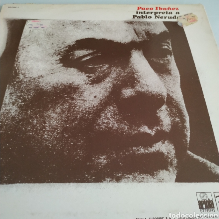 Discos de vinilo: Paco Ib&aacute;&ntilde;ez interpreta a Pablo Neruda cuarteto cedron - Foto 1