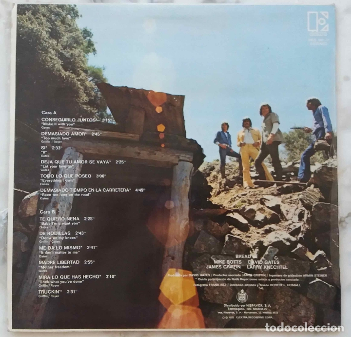 Discos de vinilo: BREAD, LO MEJOR. LP ORIGINAL ESPA&Ntilde;A Y COMO NUEVO - Foto 2