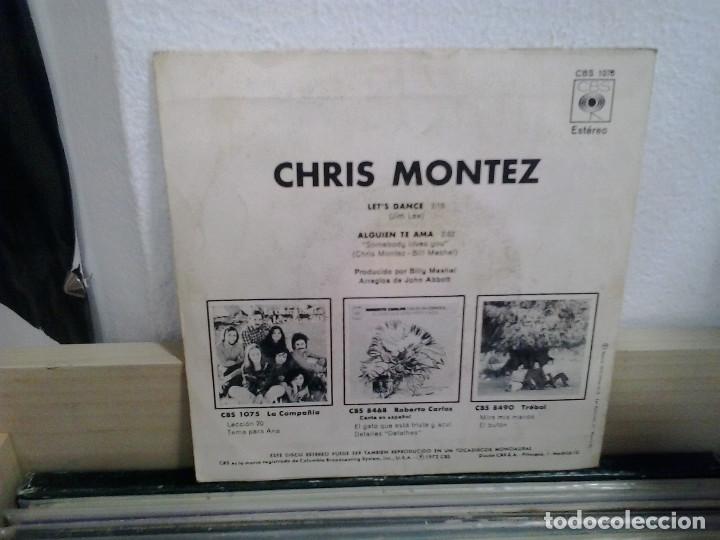 Discos de vinilo: LMV - Chris Montez. Lets dance. CBS 1972 - Foto 2