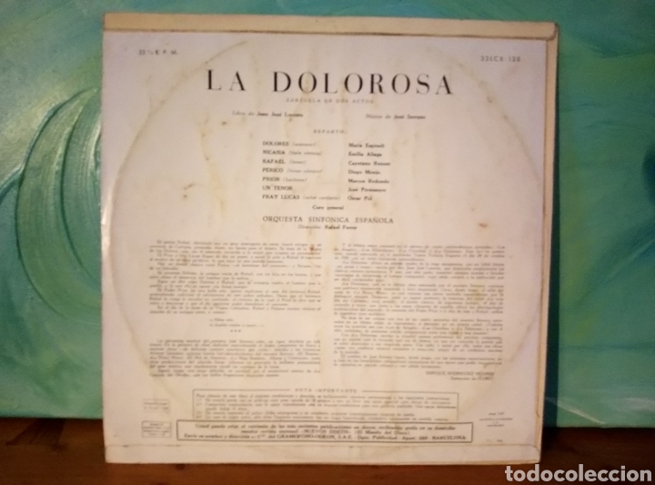 Discos de vinilo: La Dolorosa - J.Serrano LP - Foto 2
