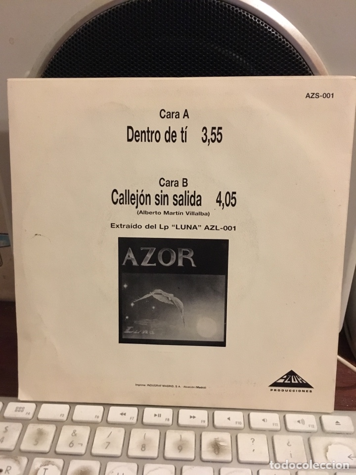 Discos de vinilo: AZOR-DENTRO DE TI-1987-PROMO NUEVO - Foto 2