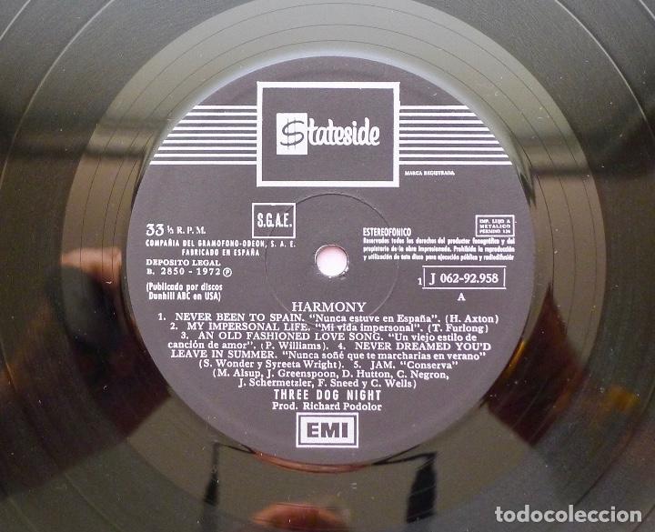 Discos de vinilo: THREE DOG NIGHT - LP HARMONY 1972 - Foto 2