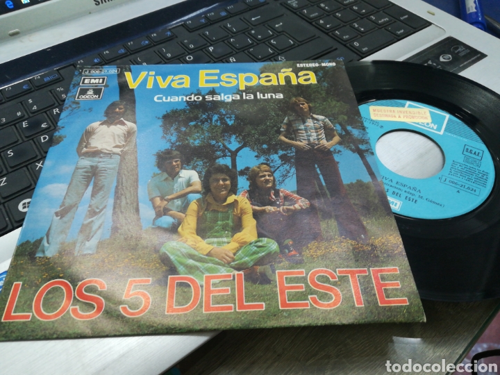 Discos de vinilo: Los 5 del este single viva Espa&ntilde;a 1973 - Foto 1