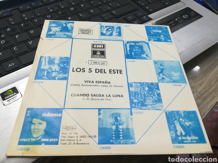 Discos de vinilo: Los 5 del este single viva Espa&ntilde;a 1973 - Foto 2
