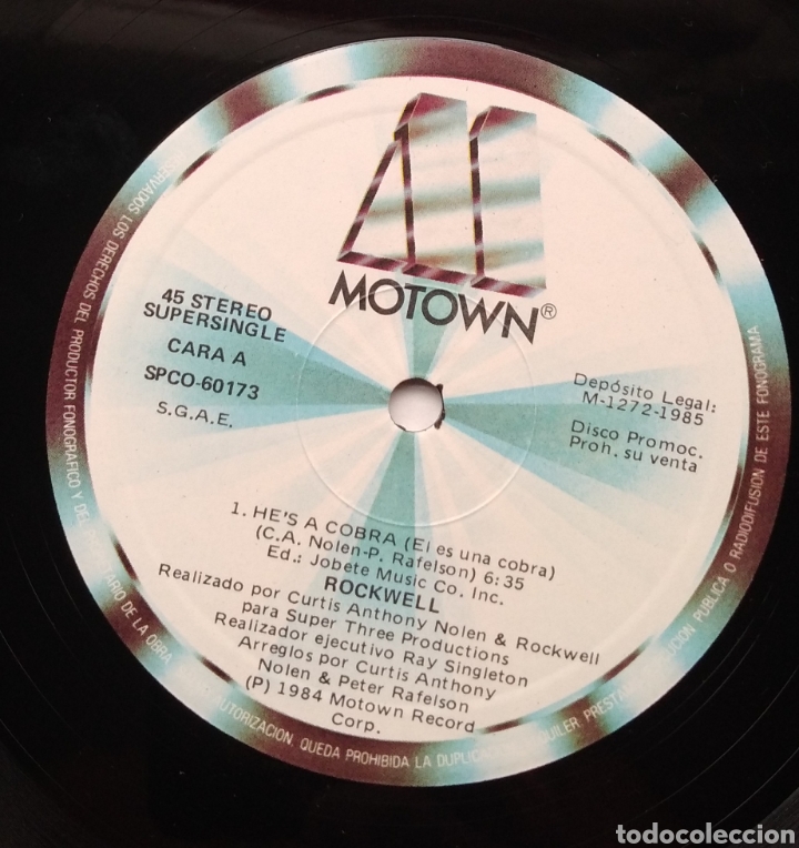 Discos de vinilo: Rockwell - Hes a Cobra - Foto 3