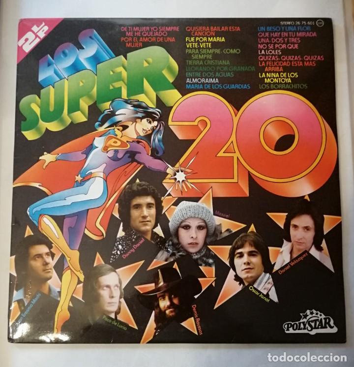 Discos de vinilo: DISCO DOBLE LP LOS SUPER 20. - Foto 1