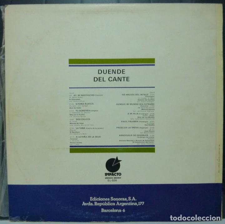 Discos de vinilo: DUENDE DEL CANTE / 1974 (VG+VG+). LP - Foto 2