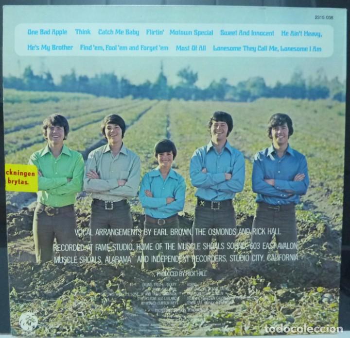 Discos de vinilo: OSMONDS / ONE BAD APPLE / (VG+VG+) MADE IN GERMANY. LP - Foto 2