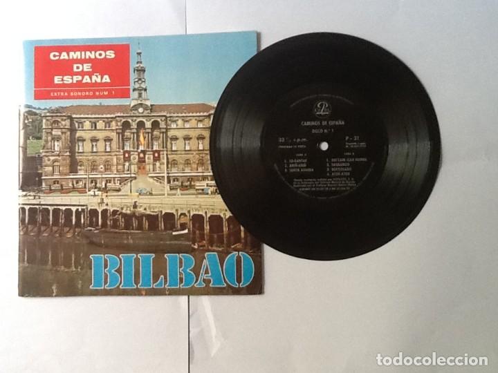 Discos de vinilo: DISCO. SINGLE 33/R.P.M DISCO DE MICROSURCO.MONOAURAL CAMINOS DE ESPA&Ntilde;A, N&ordm; 1 BILBAO. VER FOTO