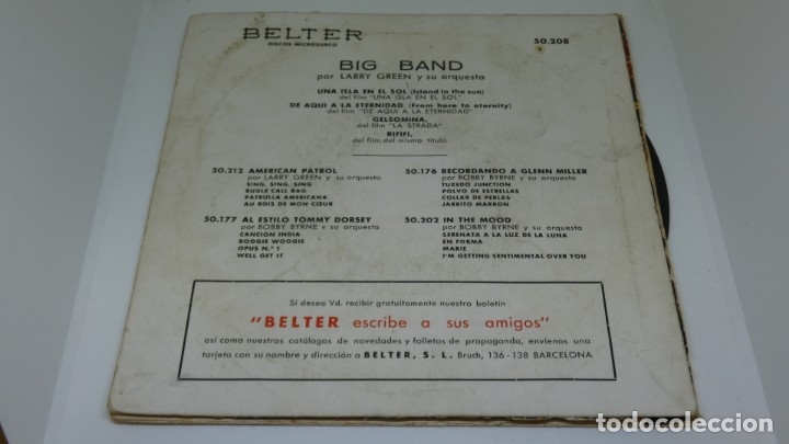 Discos de vinilo: DISCO SINGLE VINILO BIG BAND . BELTER . - Foto 2