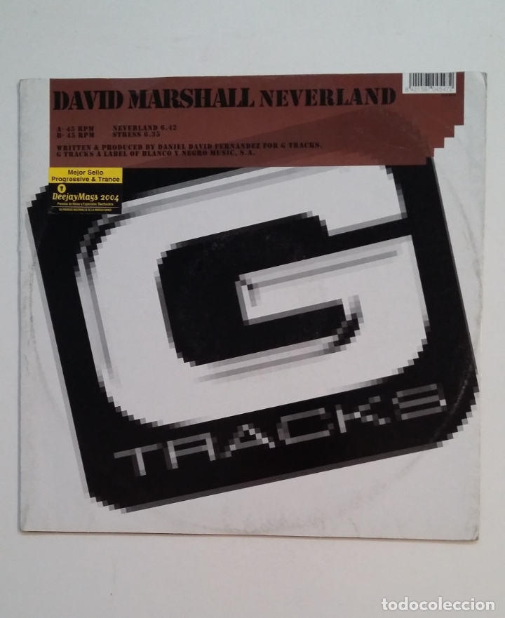 Discos de vinilo: DAVID MARSHALL. NEVERLAND. MAXI SINGLE. TDKDA59 - Foto 2