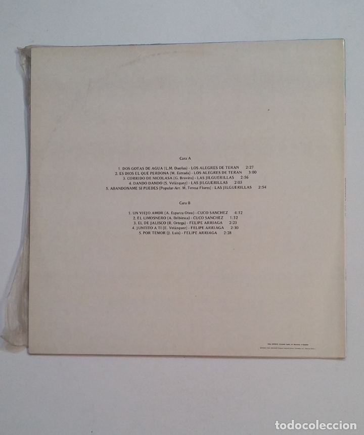Discos de vinilo: Cuco S&aacute;nchez. Canta M&eacute;xico vol. III. LP. TDKDA59 - Foto 2