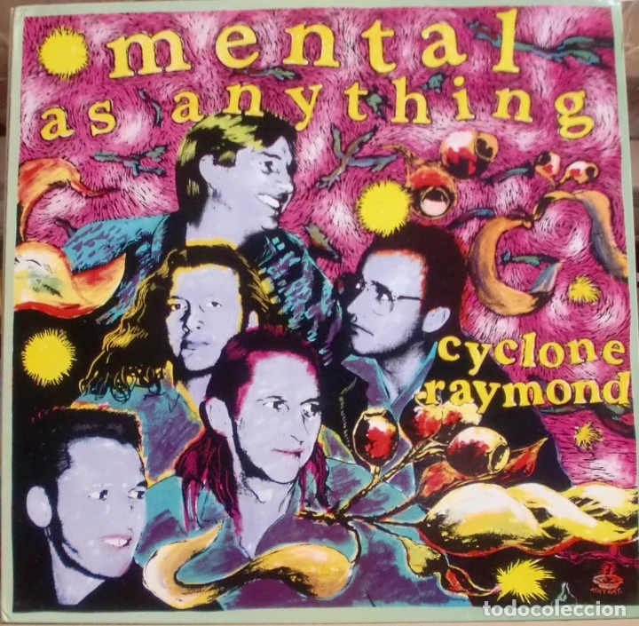 Discos de vinilo: MENTAL AS ANYTHING - CYCLONE RAYMOND LP + INSERT SPAIN 1989 - Foto 1