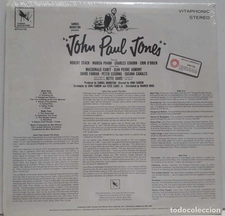Discos de vinilo: JOHN PAUL JONES. MAX STEINER - Foto 2 - 172247605