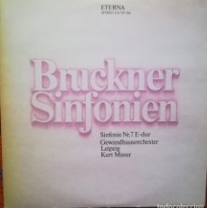 Discos de vinilo: BRUCKNER, SINFONÍA N. 7. DIRIGE K. MASUR. VINILO DEL SELLO ETERNA, ALEMANIA 1974. Lote 172254980