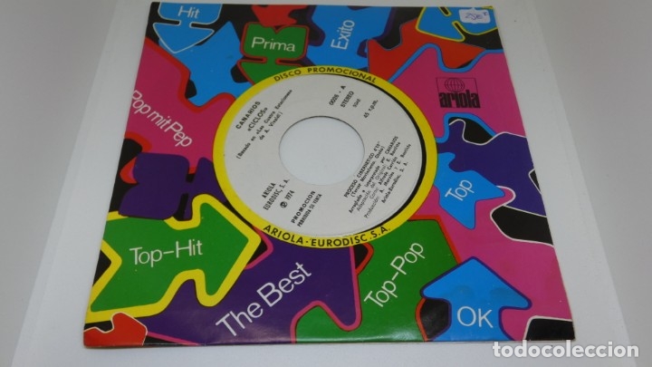 Discos de vinilo: DISCO SINGLE VINILO . CANARIOS . CICLOS .PROCESO CIBERNETICO - Foto 1