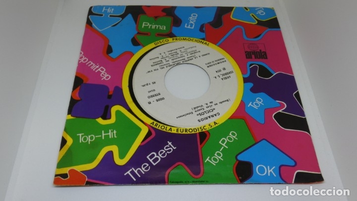 Discos de vinilo: DISCO SINGLE VINILO . CANARIOS . CICLOS .PROCESO CIBERNETICO - Foto 2
