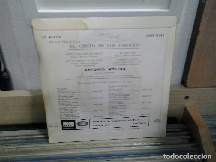 Discos de vinilo: LMV - Antonio Molina. Odeon 1958, ref. DSOE 16.234 - Foto 2