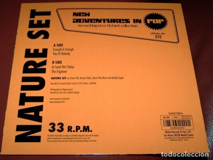 Discos de vinilo: NATURE SET - NATURE SET 7&rdquo; EP. - Foto 2
