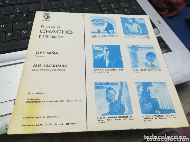 Discos de vinilo: Chacho single oye ni&ntilde;a 1972 - Foto 2