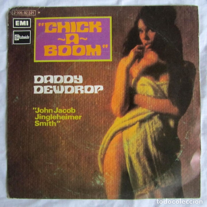 Discos de vinilo: Single vinilo Chick a Boom, Daddy Dewdrop 1971 Promo - Foto 1