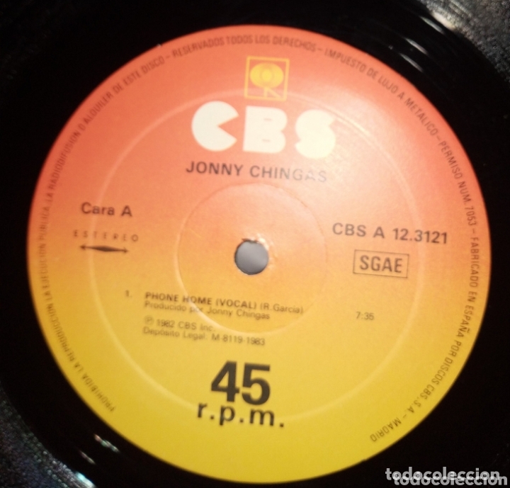 Discos de vinilo: Jonny Chingas - Phone home - Foto 1