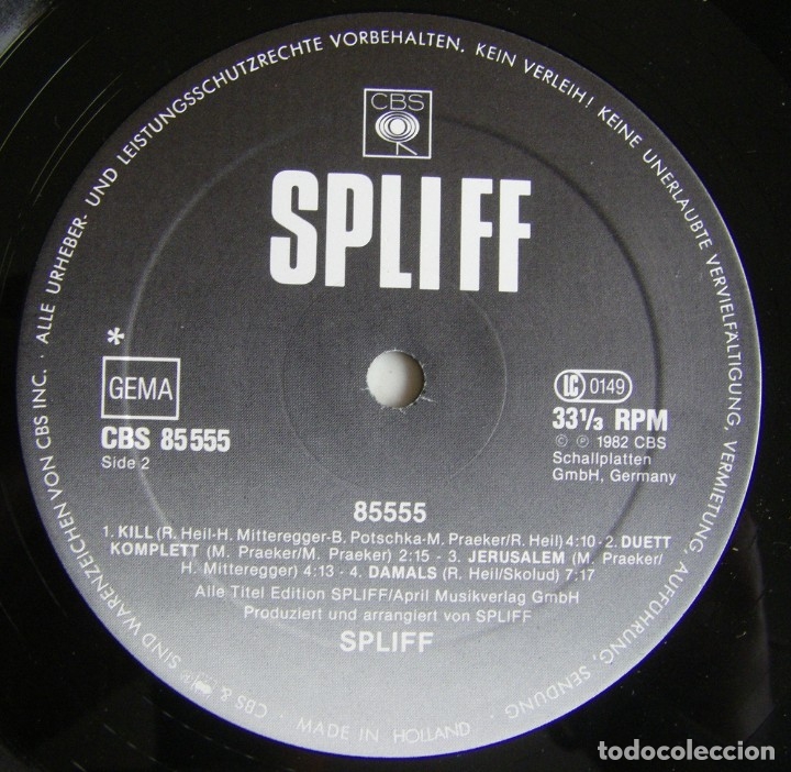 Discos de vinilo: Spliff. 85555, CBS 85 555, ALEMANIA - Foto 6