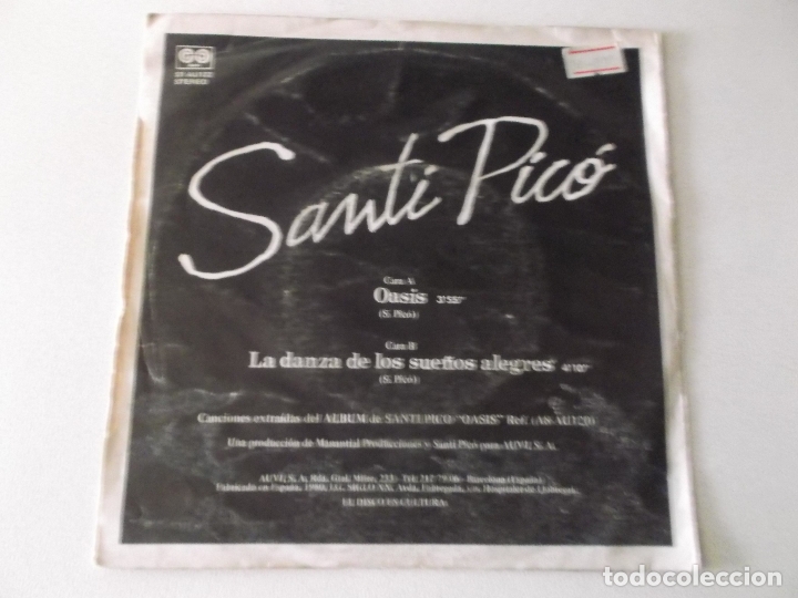 Discos de vinilo: santi Pic&oacute; &ndash; Oasis / la danza de los sue&ntilde;os alegres - 1980 - Foto 2