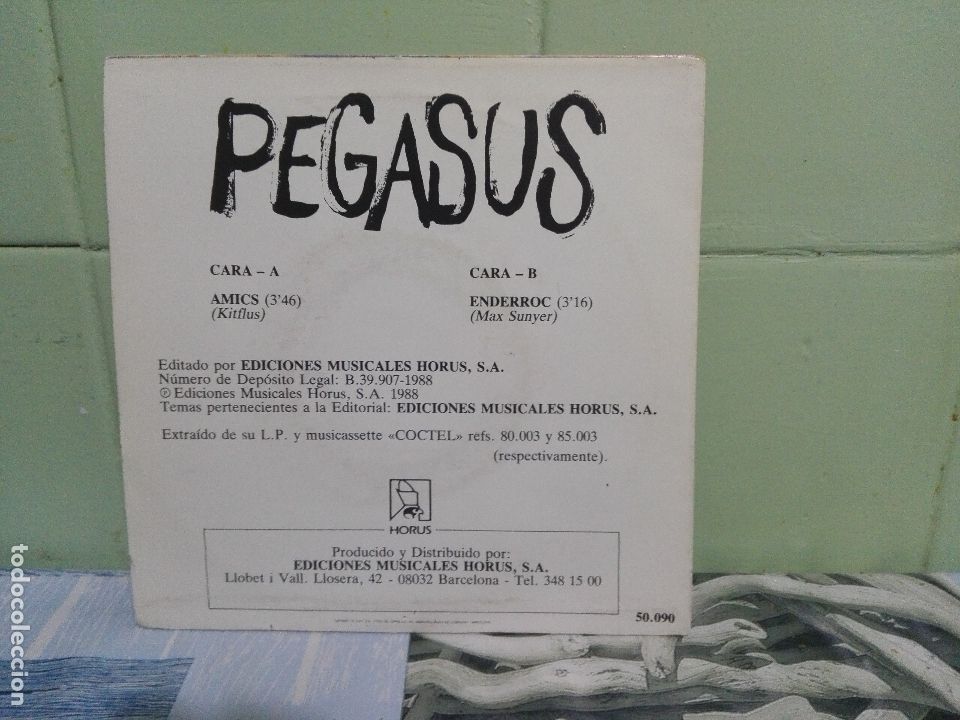 Discos de vinilo: PEGASUS  AMICS  SINGLE SPAIN 1988 PDELUXE - Foto 2