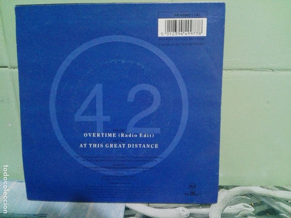 Discos de vinilo: LEVEL 42 OVERTIME  SINGLE SPAIN 1991 PDELUXE - Foto 2