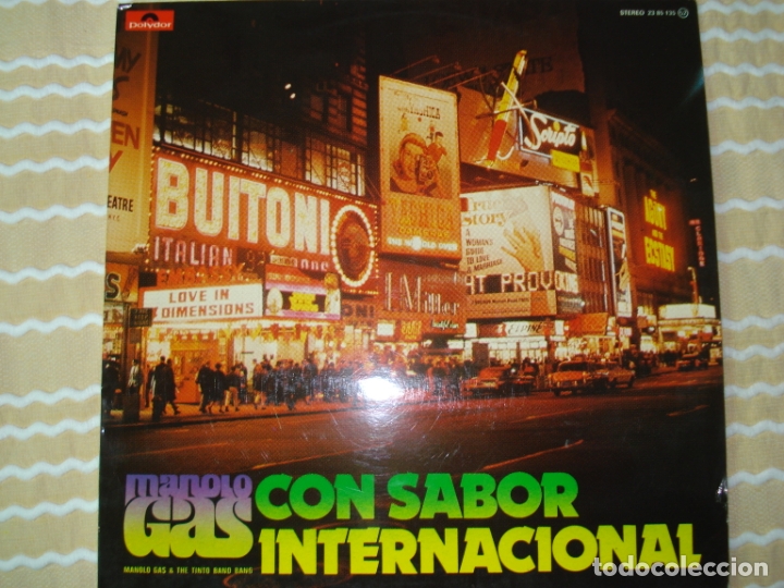 Discos de vinilo: MANUEL GAS , CON SABOR INTERNACIONAL - Foto 1