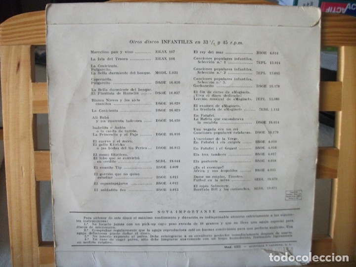 Discos de vinilo: EP DEL CUENTO INFANTIL LOS PASTORCILLOS - Foto 2