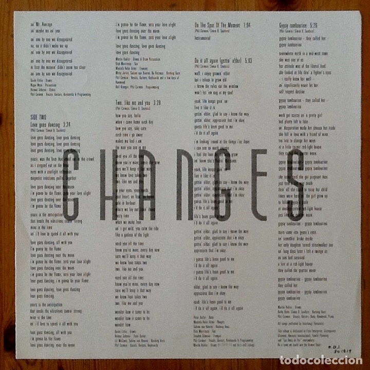 Discos de vinilo: PHIL CARMEN : CHANGES [PDI - ESP 1989] LP - Foto 3