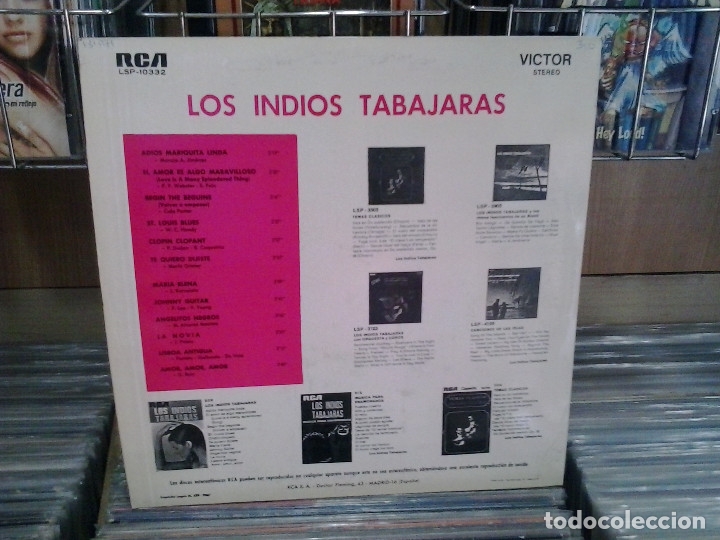 Discos de vinilo: Los indios tabajaras. RCA 1967, ref. LSP 10332 - Foto 2