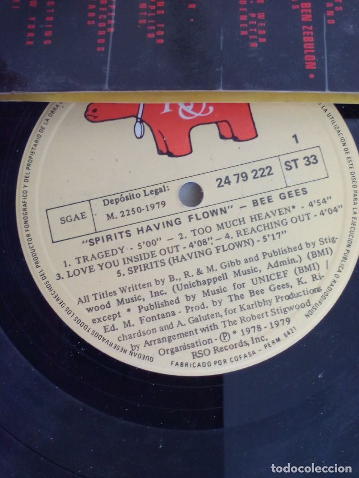 Discos de vinilo: BEE GEES SPIRITS HAVING FLOWN. 1979 - Foto 3
