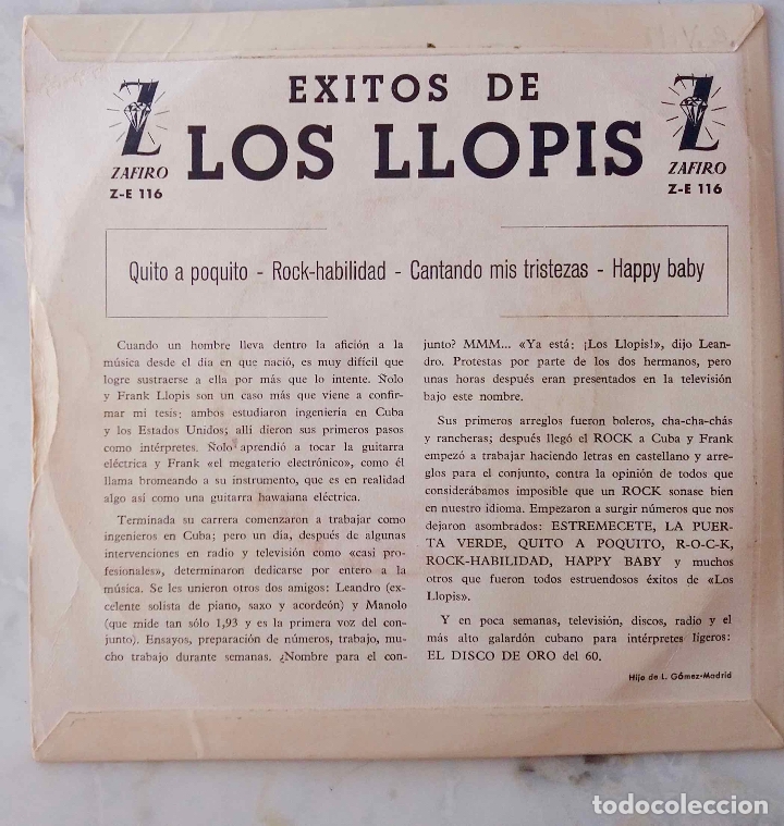 Discos de vinilo: LOS LLOPIS, &Eacute;XITOS DE. EP ESPA&Ntilde;A - Foto 2