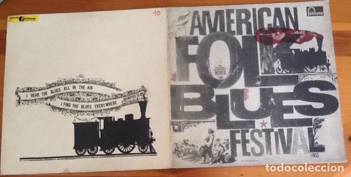 Disques de vinyle: AMERICAN BLUES FOLK FESTIVAL '63 , ORIGINAL ALEM&Aacute;N, PORTADA BOOKLET