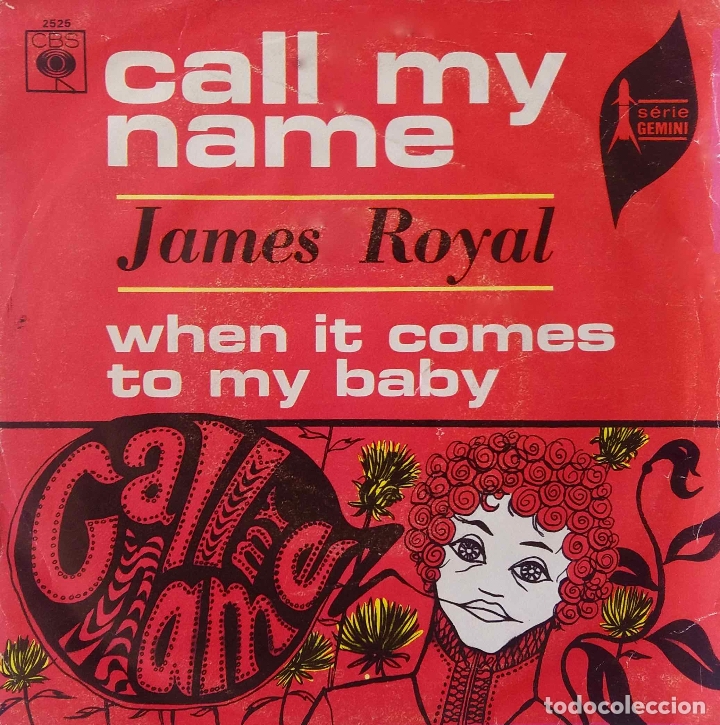 Discos de vinilo: JAMES ROYAL, CALL MY NAME. SINGLE ESPA&Ntilde;A - Foto 1