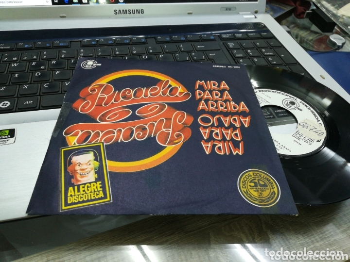 Dischi in vinile: Ricaela single promocional mira hacia arriba,mira hacia abajo 1977