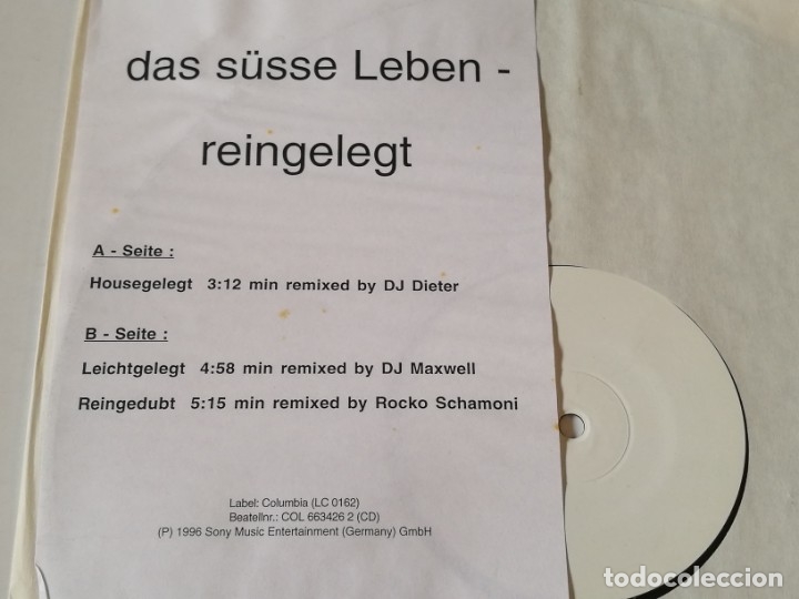 Discos de vinilo: Das S&uuml;sse Leben - Reingelegt - 1996 - Foto 1