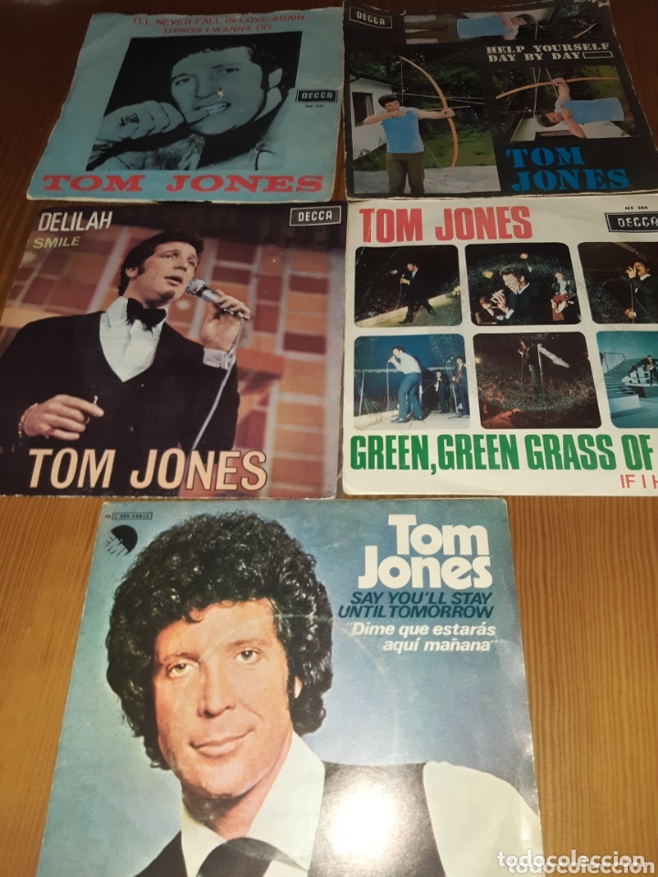 Discos de vinilo: Lote de 5 discos vinilo singles de TOM JONES - Foto 1