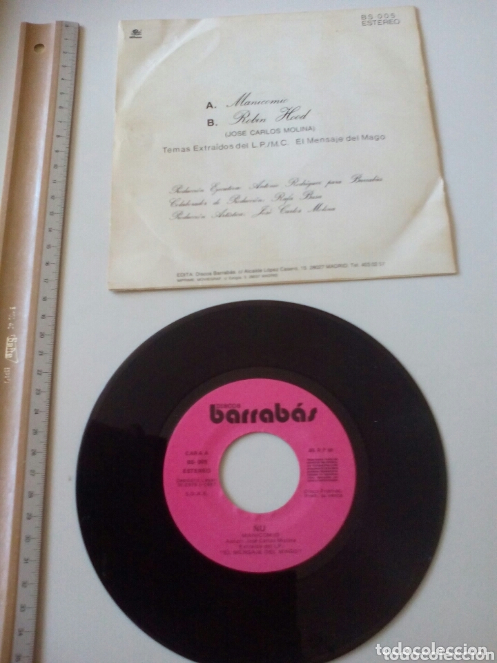 Discos de vinilo: SINGLE &Ntilde;U. BARRAB&Aacute;S. - Foto 2
