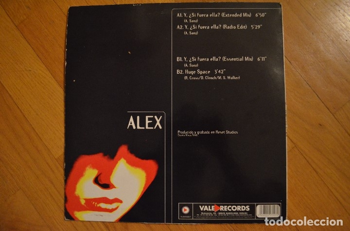 Discos de vinilo: Alex - Y si fuera ella Dance version Vinyl MAXI SINGLE - Foto 2