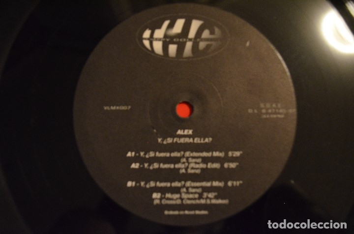 Discos de vinilo: Alex - Y si fuera ella Dance version Vinyl MAXI SINGLE - Foto 4