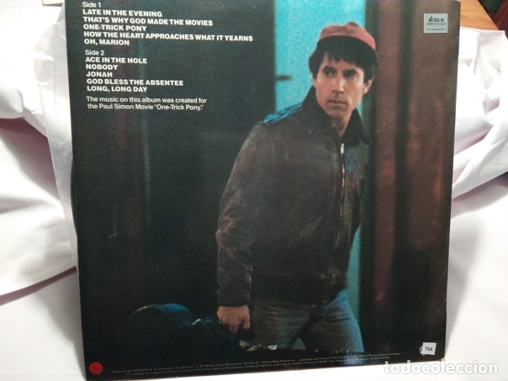 Discos de vinilo: LP &ndash; PAUL SIMON &ndash; ON TRICK PONY - Foto 2