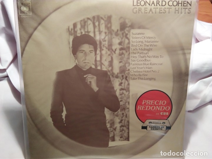 Discos de vinilo: LP &ndash; LEONARD COHEN &ndash; GREATEST HITS - Foto 1