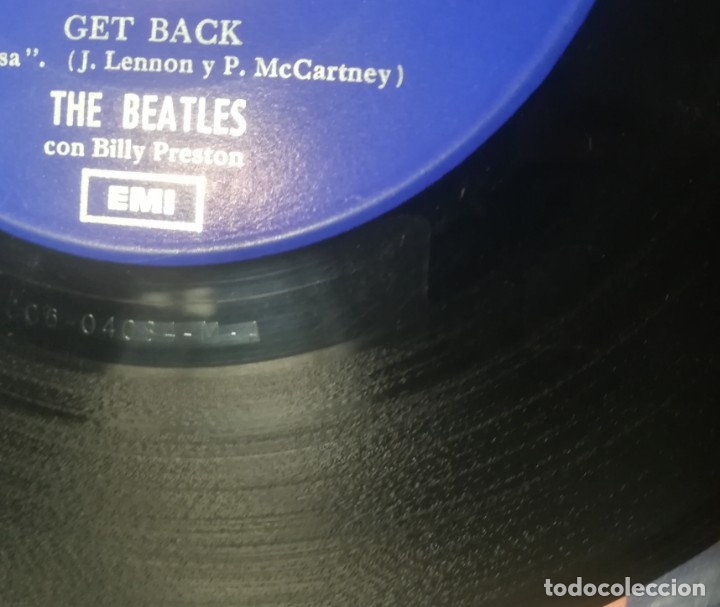 Discos de vinilo: The Beatles - Get back + Don&acute;t let me down - Foto 4
