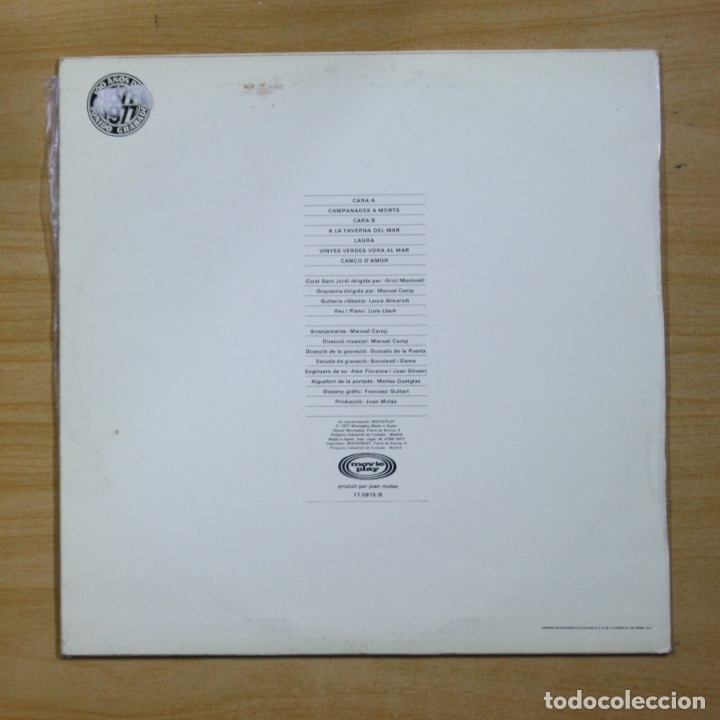 Discos de vinilo: LLUIS LLACH - CAMPANADES A MORTS - LP - Foto 2