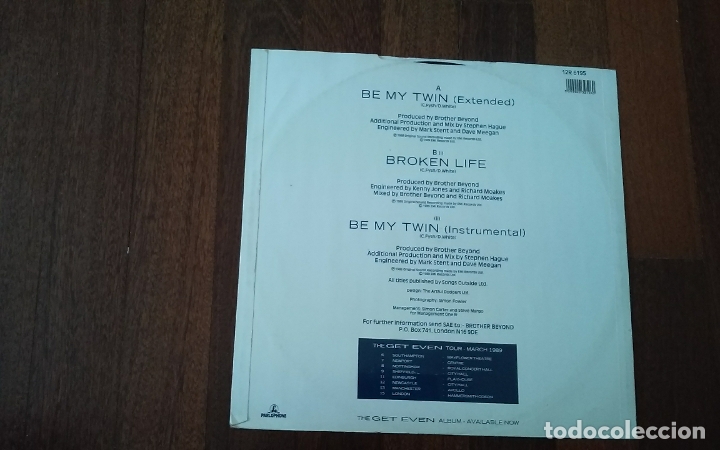 Discos de vinilo: brother beyond-be my twin.maxi - Foto 2
