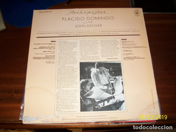 Discos de vinilo: PLACIDO DOMINGO-WITH JOHN DENVER - Foto 2